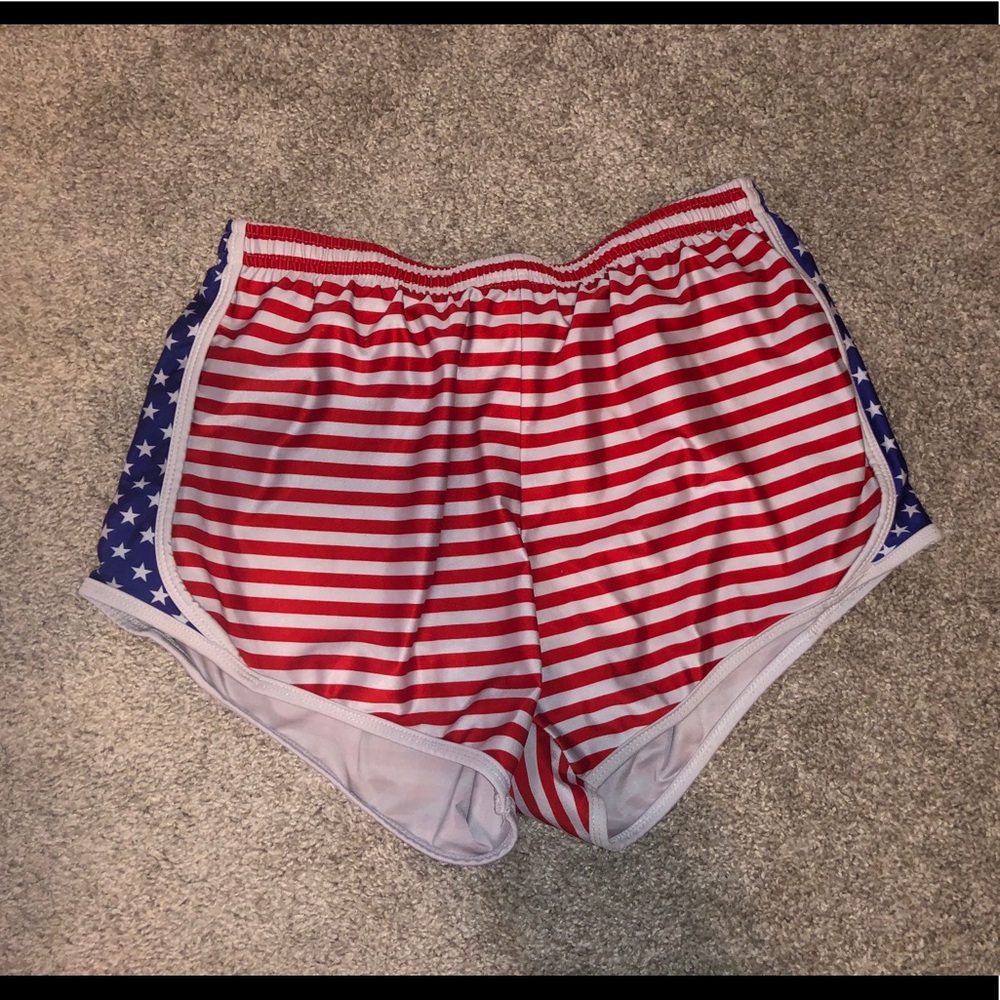 Krass & Co American Flag Running Shorts
